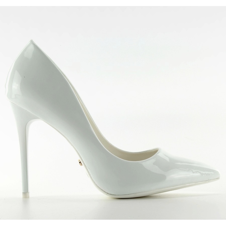 Smooth varnished high heel Le03 white