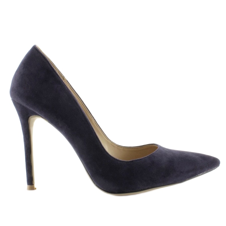Suede pumps on a 5438 Navy heel navy blue