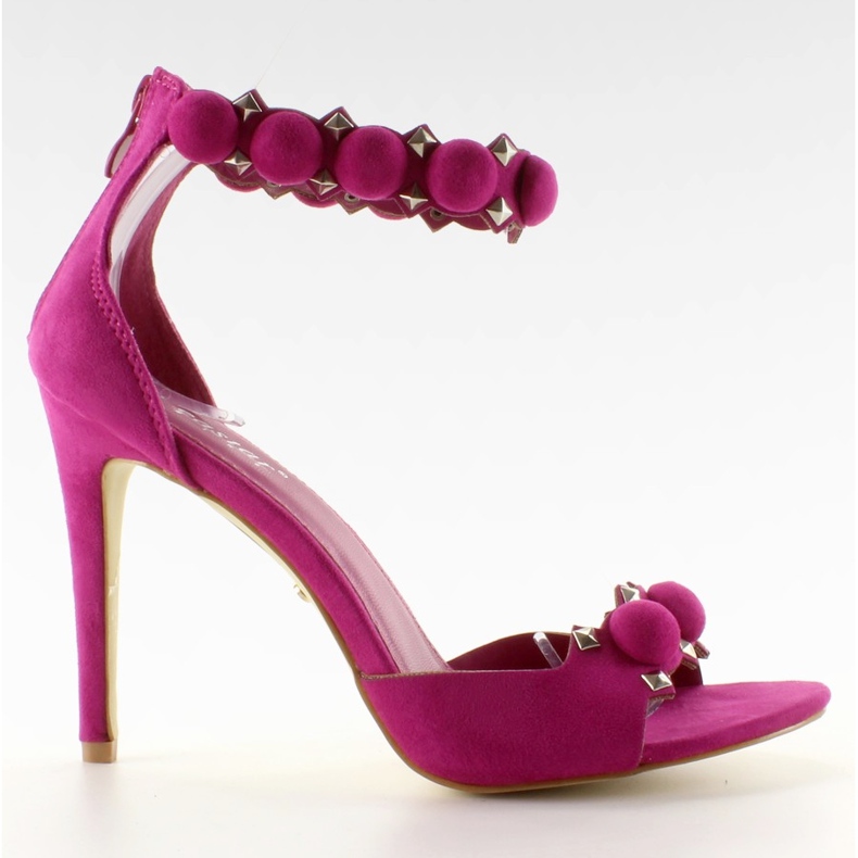 Sandals on a pin Funny balls Purple pink