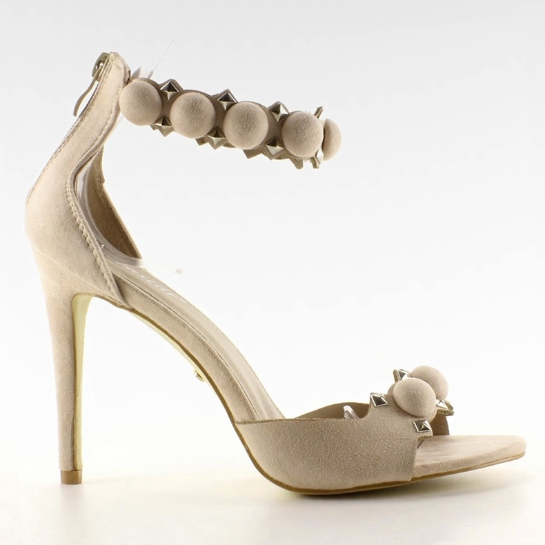 Funny sandals on a pin Funny balls LE022 Beige