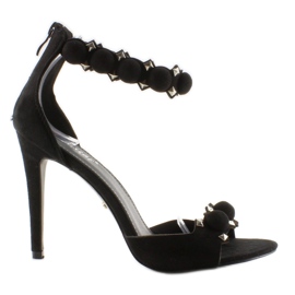 Sandals on a pin Funny balls LE022 Black