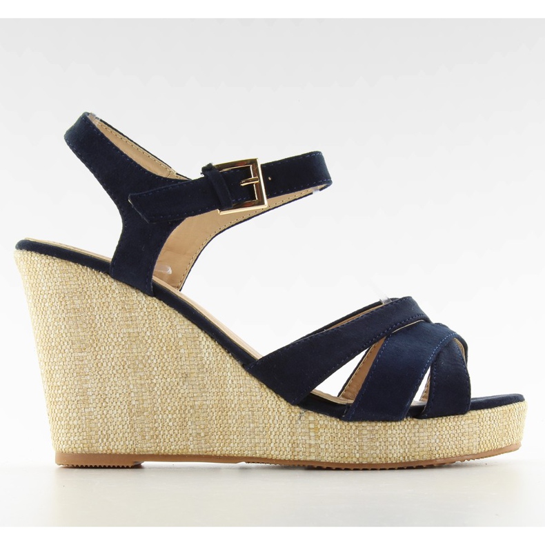 Sandals on the wedge BL337 blue navy blue Sandals on the wedge BL337 blue navy blue