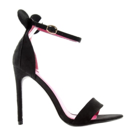 Sandals on a high heel Mickey 1900 black