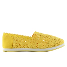 Lace sneakers in bv10 yellow
