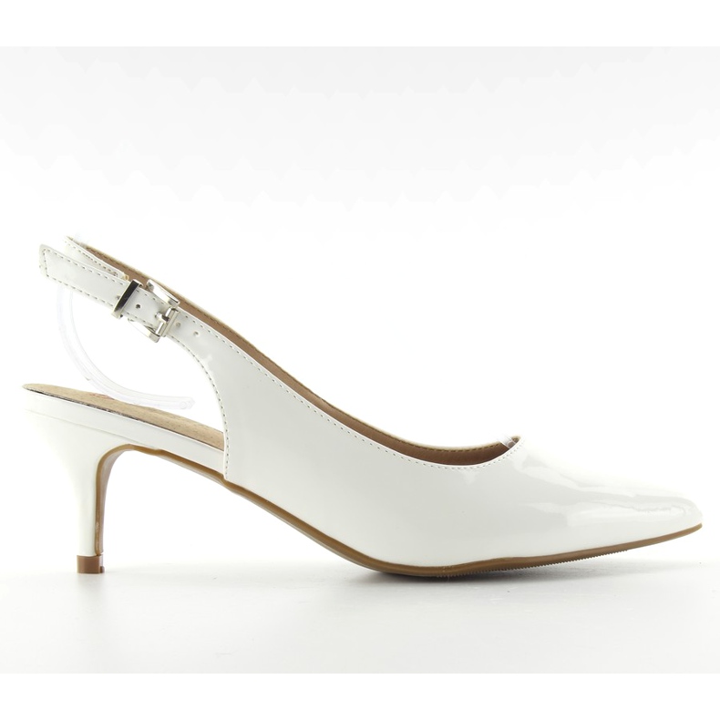 Low heels with open heel zh05 white