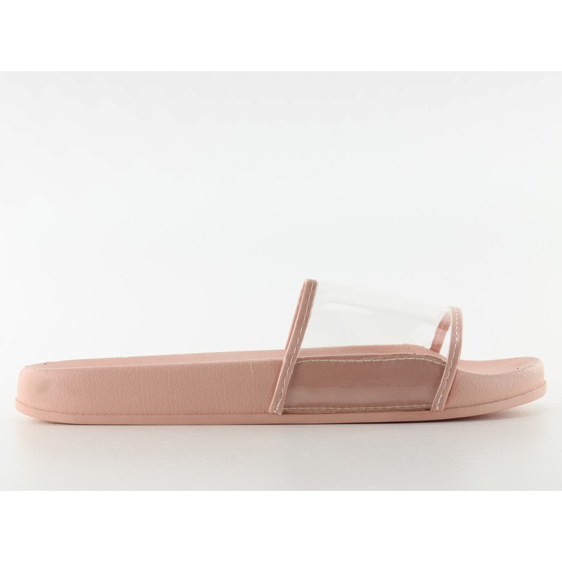 Flip-flops with a transparent strap ts168-6 Pink
