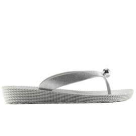 Flip-flops with a silver ball 9-56 gray grey Flip-flops with a silver ball 9-56 gray grey