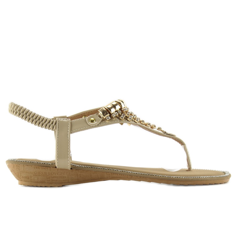 Sandals richly decorated 2017-32 gray grey