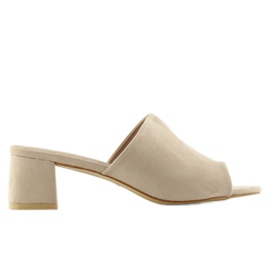 Suede high heels BL212 Beige
