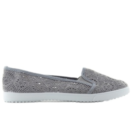 Lace slipons qf-09p gray grey