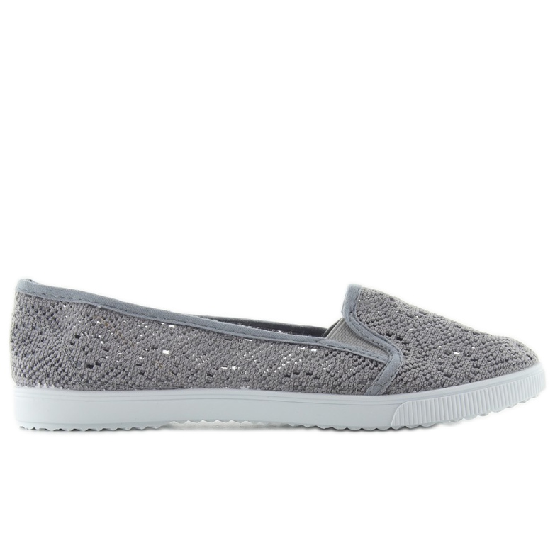 Lace slipons qf-09p gray grey
