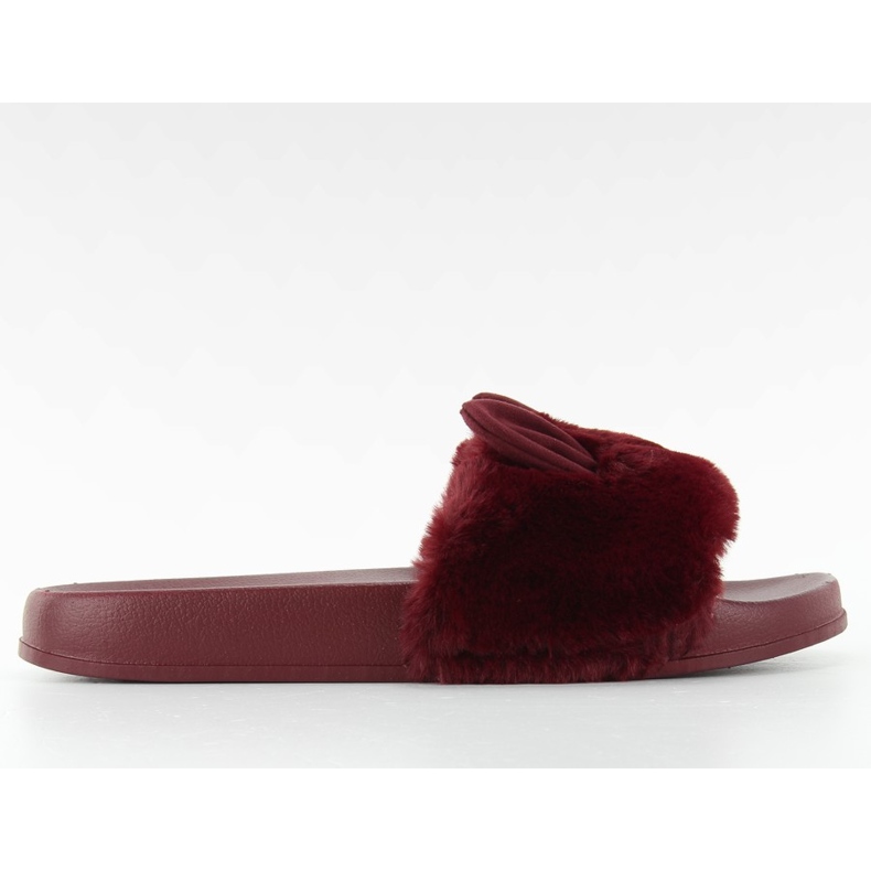 Fur flaps with dd67p Wine ears red