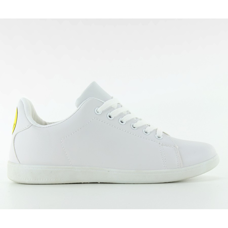 Sport shoes with smiley face al-5301 White yellow