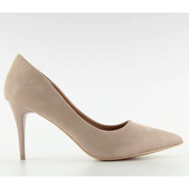 Heels on comfortable heel LL-88p Beige Heels on comfortable heel LL-88p Beige