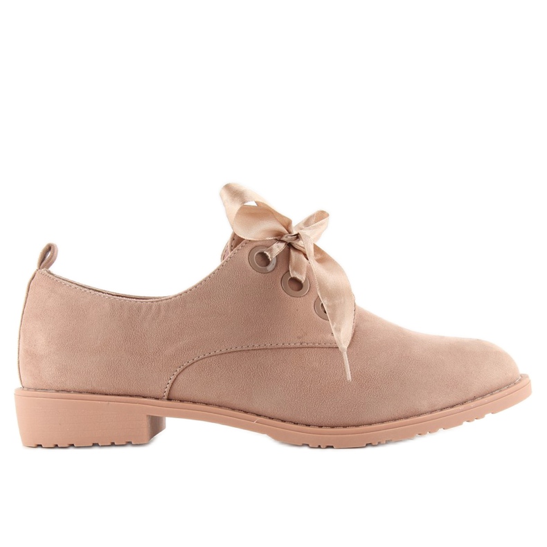 Lace-up low shoes LL-86 Pink