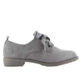 Lace-up loafers LL-86 Gray grey
