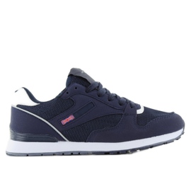 Super comfortable sports shoes D81 navy navy blue