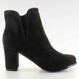 AL-1 black suede heel boots AL-1 black suede heel boots