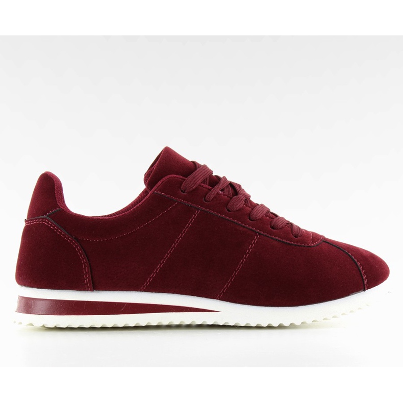 BY-012 wine red suede sports shoes