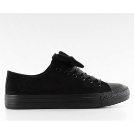 Classic sneakers with a bow by-025 black Classic sneakers with a bow by-025 black