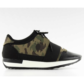BLACK / CAMOUFLAGE women's sports shoes brown green BLACK / CAMOUFLAGE women's sports shoes brown green