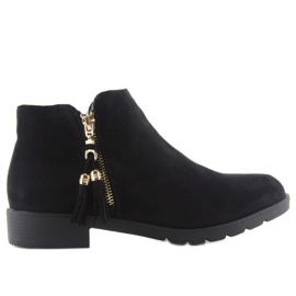 Women's suede Chelsea boots 8565 black