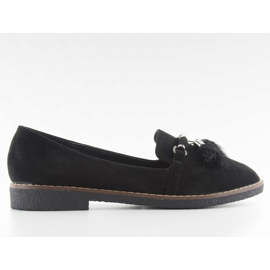 Women's loafers lords JH52p black Women's loafers lords JH52p black