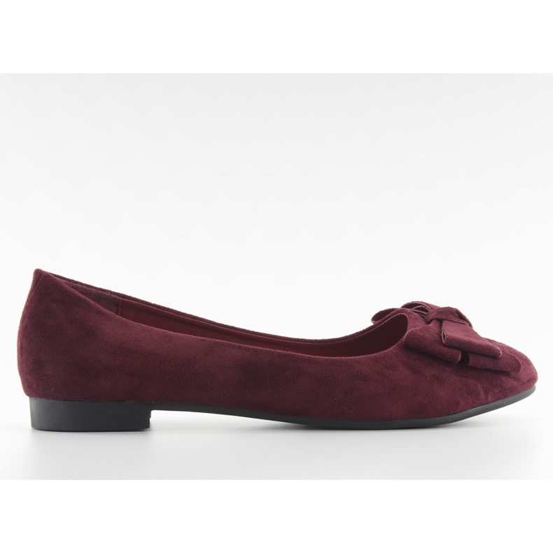 Women's ballerinas suede t291p wine red
