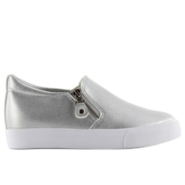 Slipon on a hidden wedge 3161 silver grey