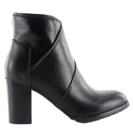 Women's high-heeled boots BG-65 black