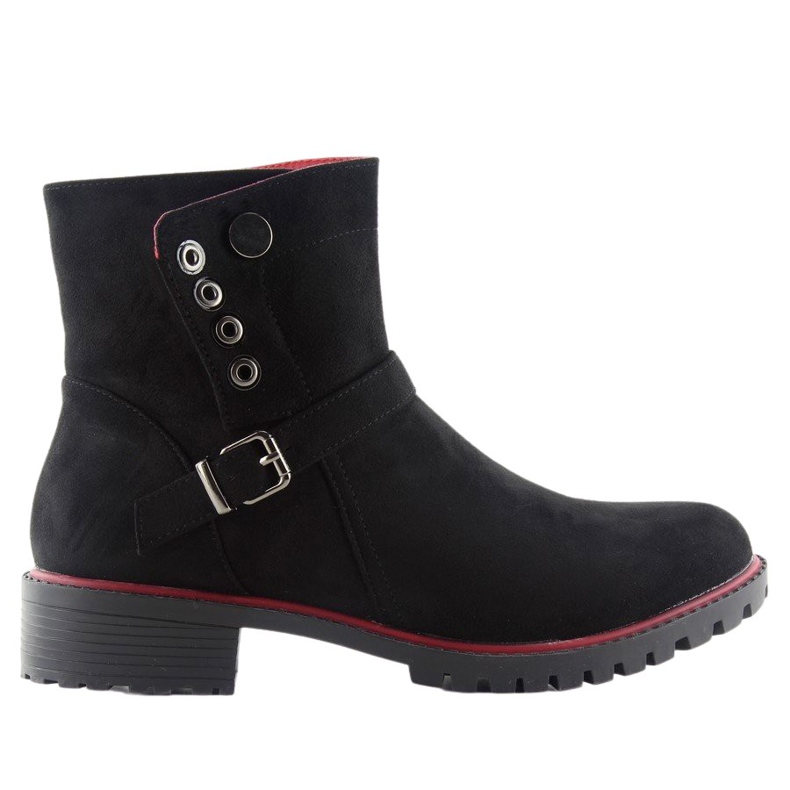 Jodhpur boots with a trim r112p Black