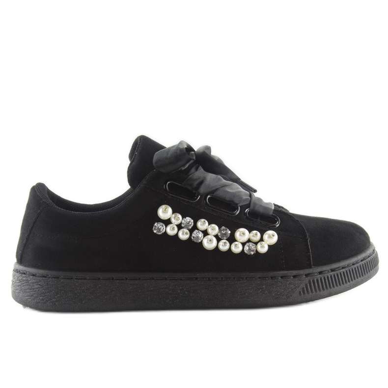 Sneakers With Pearls Black H99-11 Black