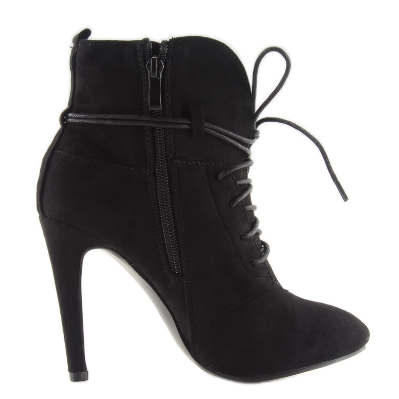 Black high-heeled boots LB-257 black Black high-heeled boots LB-257 black