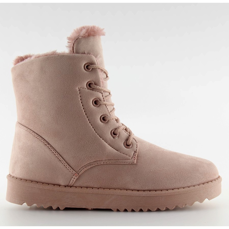 Women's Lace-up Snow Boots Pink Pink