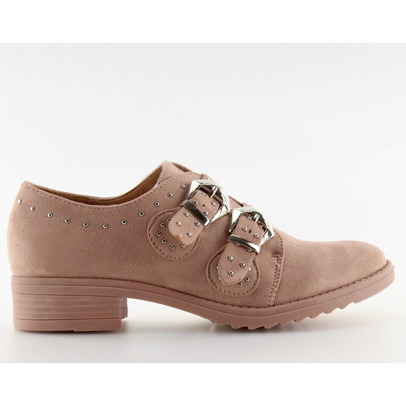 Women's moccasins with pink studs FM217-34 Pink