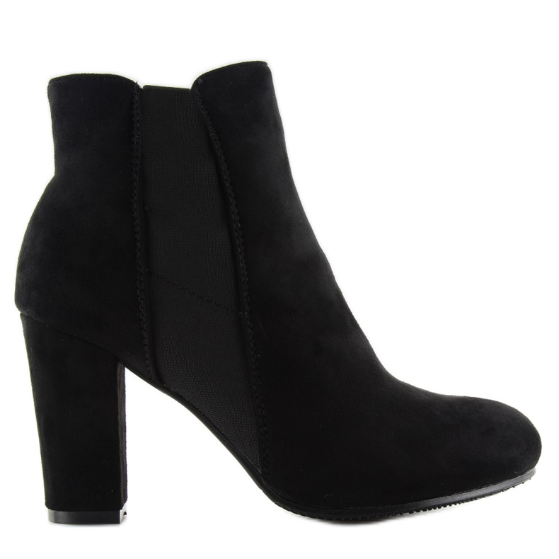 Black boots insulated high heels H706 black