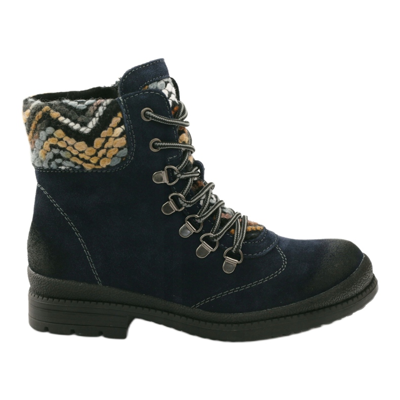 Leather insulated workers Filippo 393 navy blue