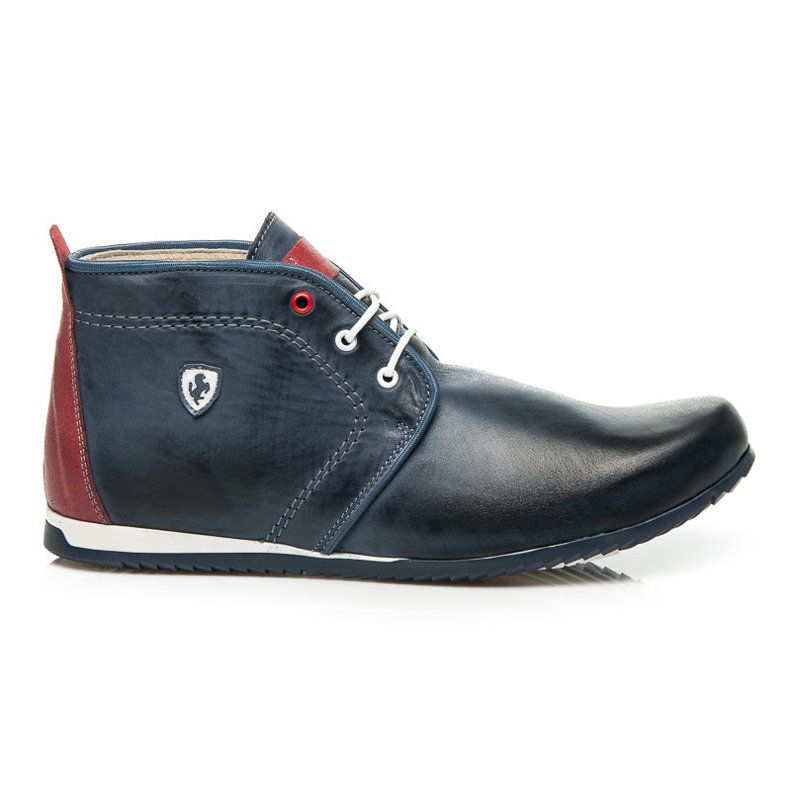 Lucca Leather high boots blue