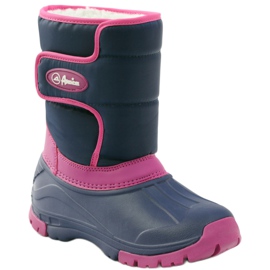 Winter boots super light American Club boots navy blue pink Winter boots super light American Club boots navy blue pink