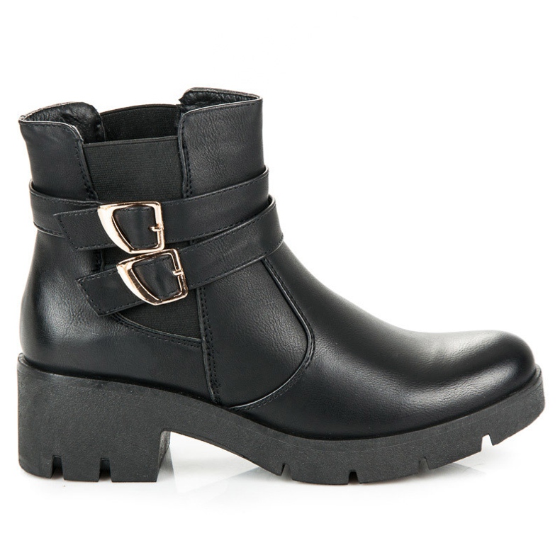 Abloom Chelsea boots with buckles black