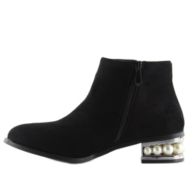 Jodhpur boots with pearls black wd33p black