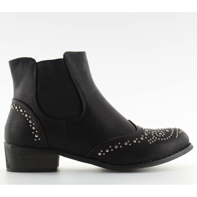 Black Women's Chelsea boots with studs