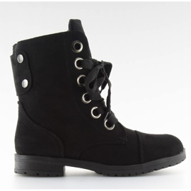 Black lacing workery boots 8901 Black