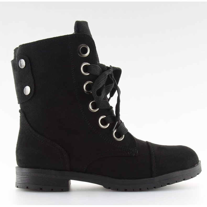 Black lacing workery boots 8901 Black
