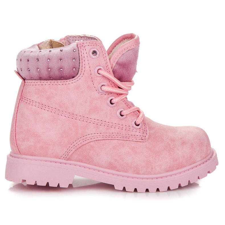 American Club Traperki with crystals pink