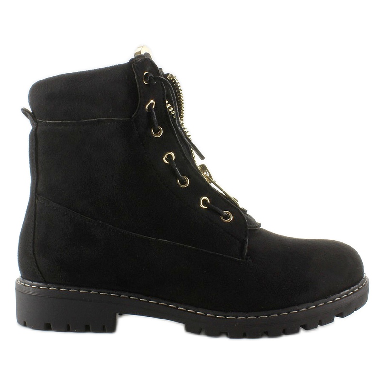 Suede Balmanki Plain Black Nc50