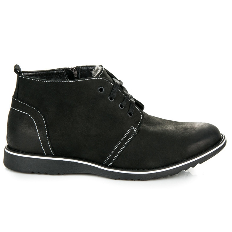 Lucca Sheepskin leather ankle boots black