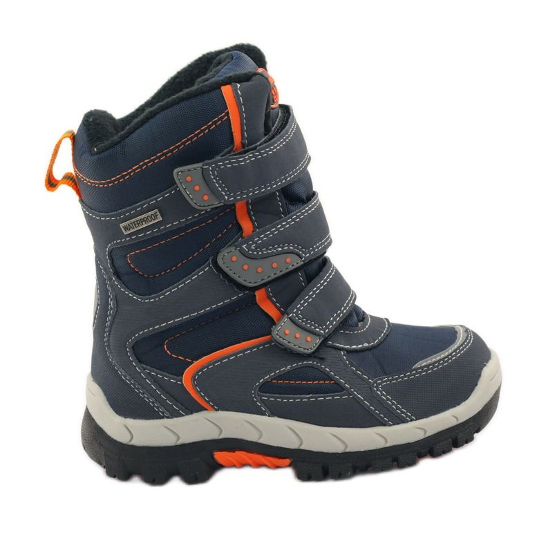 American Club Boots with a Navy 1710 membrane navy blue orange