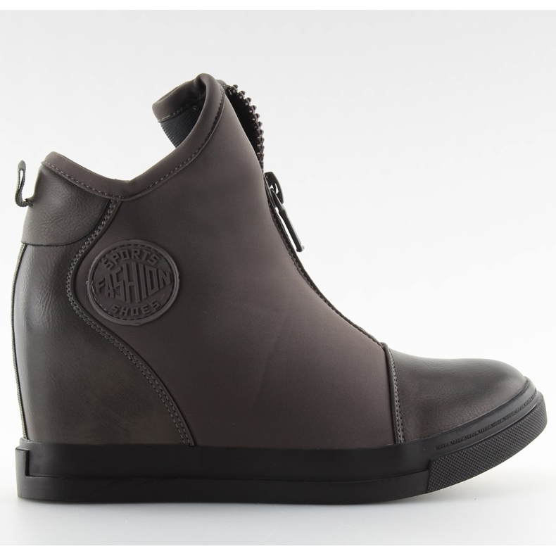 Gray Wedge sneakers 168-129 gray grey