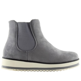 High-Sole Chelsea Boots Gray K-105 grey High-Sole Chelsea Boots Gray K-105 grey